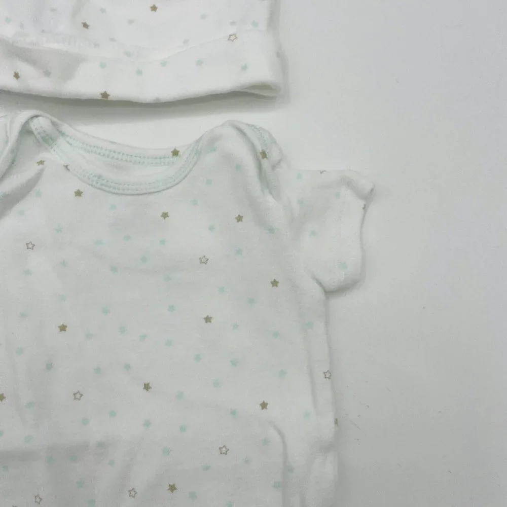 Carters Precious‎ Firsts Gender-Neutral Infant 3-6 Months Star Bodysuit Hat 1801